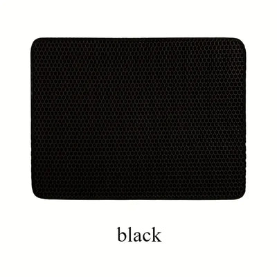Double Layer Honeycomb Design Cat Litter Trapping Mat, Non-slip Washable Cat Cleaning Mat For Pet Toilet Kennel Litter Box