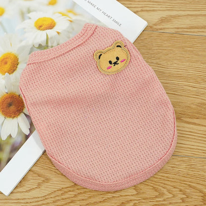Cat Clothes Waffle Bear Pet Vest Summer Teddy Chihuahua Small Dog Two legged Clothes Cat Puppy Clothes Pet Costume PawPrint Treasures