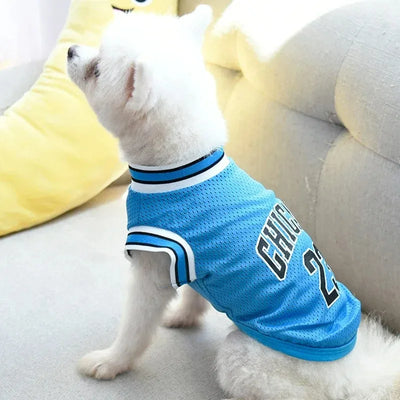 Dog Basketball Jersey Summer Pet Clothes Mesh Breathable Sport Vest Puppy T Shirt Cat Dog Costume For Small Medium Dogs Cats
