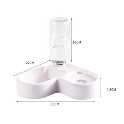 Double Dog and Cat Bowl-Pet and Food Bowl Set with, Pet Feeding Bowl Suitable for Cats and Small Dogs