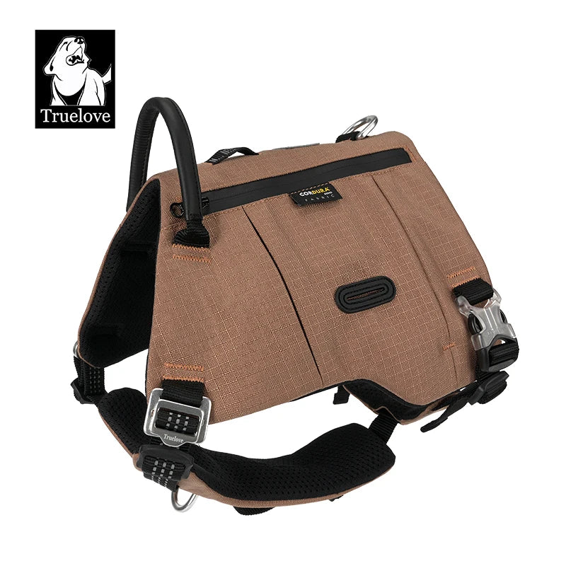 Truelove Dog Backpack Pet Harness Manufacturer Adjustable Tactical Handle Full Body Dog Vest for Hiking Training Outdoor TLB2251