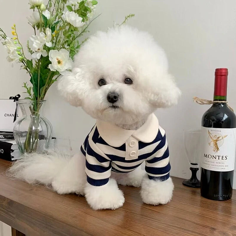 Fashion Pet Dog Striped Shirt Summer Puppy Clothes Cute Cat Vest Breathable Dog Thin Shirt Pet Kitten Clothing Chihuahua Clothes PawPrint Treasures
