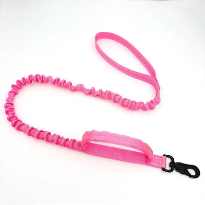 2025 Reflective Running Leash for Dogs - Dual Shock Absorption System, Night Safety Retractable Lead with QuickClip