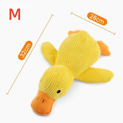 Duck Dog Toy Plush Chew Resistant Durable with Quacking Sound Teeth Grinding Relief Soft Companion for Small Large Dogs