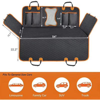 Dog Car Seat Cover Waterproof Pet Dog Carriers Travel Mat Hammock For Small Medium Large Dogs Car Rear Back Seat Safety Pad