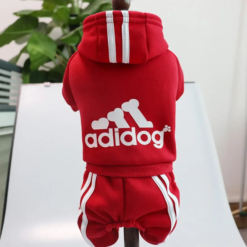 Winter Clothes for Small Dogs Sport Dog Hoodie Fleece Overalls for Small Breeds Dogs Sport Puppy Sweatshirt 4 Legs Dog Jumpsuit