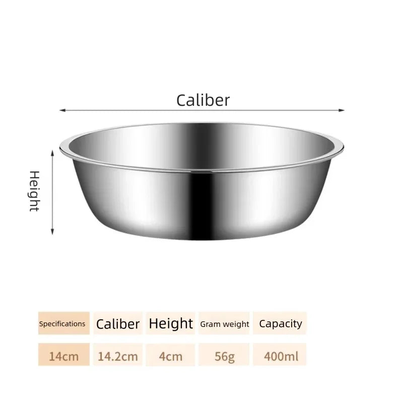 Metal Dog Cat Stainless Steel Pet Bowl Food Drinking Bowl for Small Medium Big Dogs GWSWS01