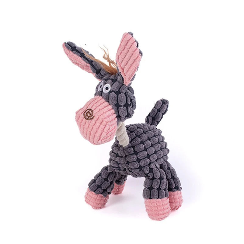 New popular cute animal shaped pet plush toys interactive toys for pets to relieve boredom and grind teeth