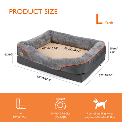 Large Dog Bed Soft Comfortable Warm Fleece Anti-Allergy Pet Bed with Removable Washable Cover Waterproof
