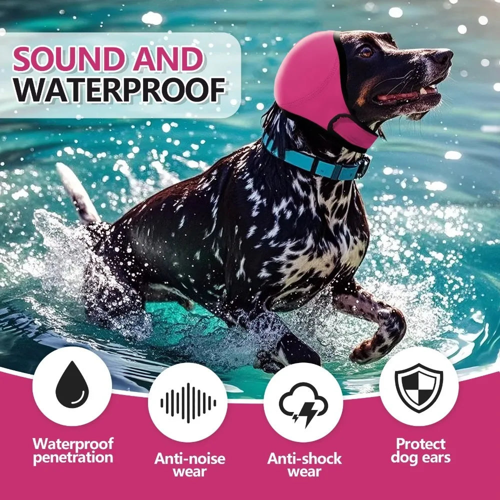 Hearing Protection Dog Calming Earmuff Noise Reduction Shock Proof Dog Soothing Headcover Waterproof Dog Ear Cover