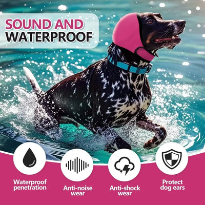 Hearing Protection Dog Calming Earmuff Noise Reduction Shock Proof Dog Soothing Headcover Waterproof Dog Ear Cover