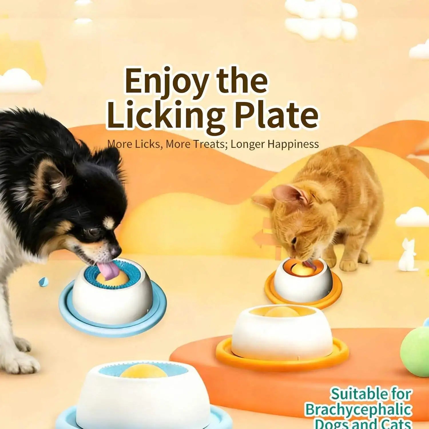 Liquid Slow Dog Bowls Anti-slip Ball-shaped Bone Soup Dog Licking Bowl Licking Bowl for Healthy Eating Non-Slip and Anti-Chokin