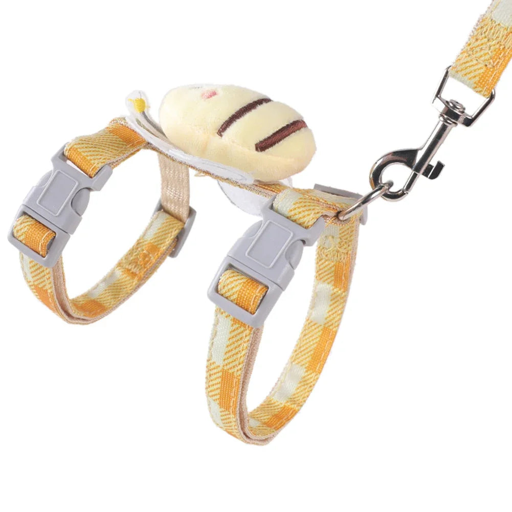 Cat Product Pet Traction New Cute Pattern Comfortable Dog Cat Collar Adjustable Long Strip Pet Harness Belt