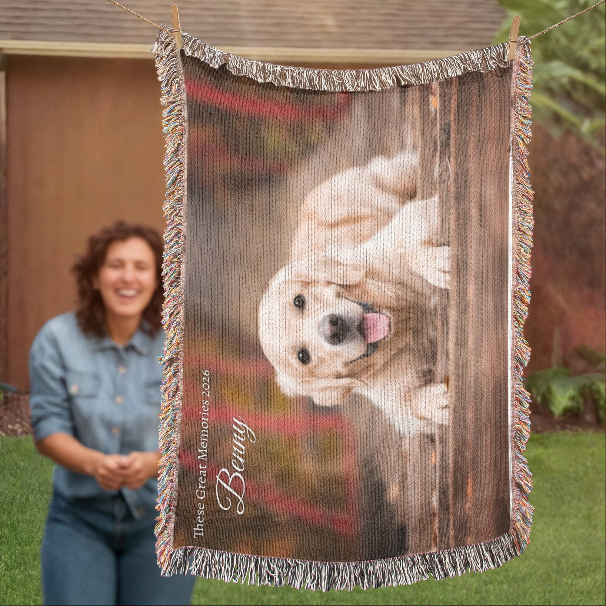 Personalized Woven Blanket  37" X 52"