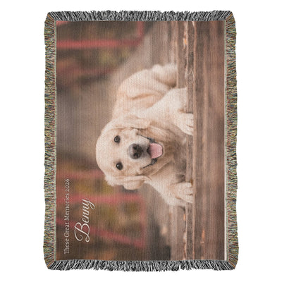 Personalized Woven Blanket  37" X 52"