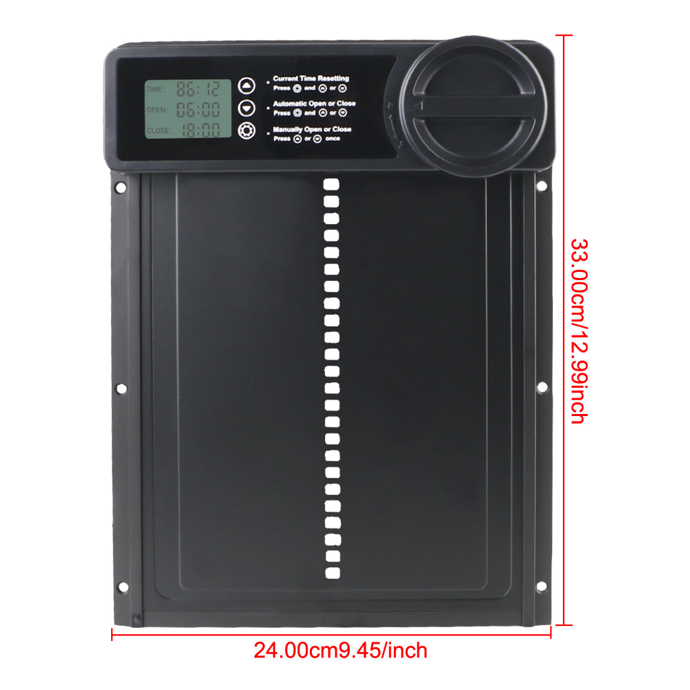 Anti-Pinch Function Small Pet Supplies Retractable Door LCD Display Safety Gate Automatic Chicken Coop Door Controlled Open