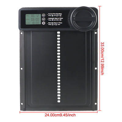 Anti-Pinch Function Small Pet Supplies Retractable Door LCD Display Safety Gate Automatic Chicken Coop Door Controlled Open